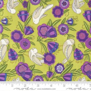 Pansy's Posies 48722-17 Leaf Green Floral Moda Robin Pickens