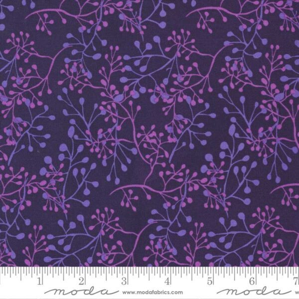 Pansy's Posies 48724-25 Amethyst Robin Pickens Moda Cotton Quilting Fabric