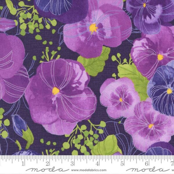 Pansy's-Posies 48720-15 Amethyst Floral Moda Robin Pickens