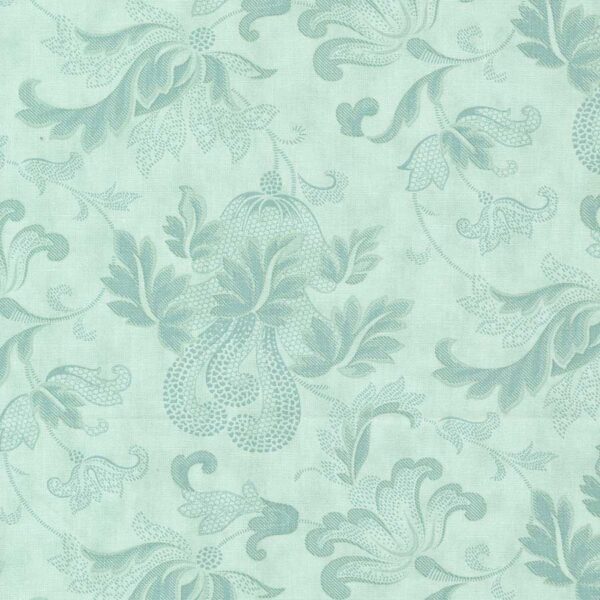 Collections For A Cause Etchings Aqua 44335-12 Moda. 3 sisters and Howard Marcus designers. 44 inch wide quilting fabric.