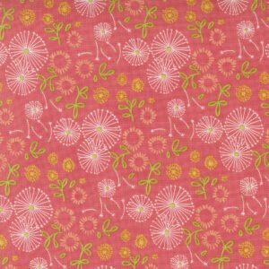 Dandi Duo Coral 48752-15. Robin Pickens for Moda Fabrics. 44 inches wide. 100% Cotton Quilting Fabric