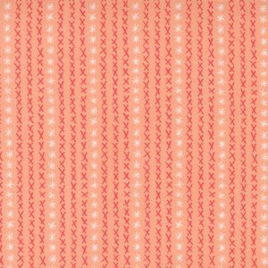 Dandi Duo Peach Stripe 48755-14. Moda Fabrics 100% Cotton 44 inches wide. Robin Pickens. Quilting Fabric.